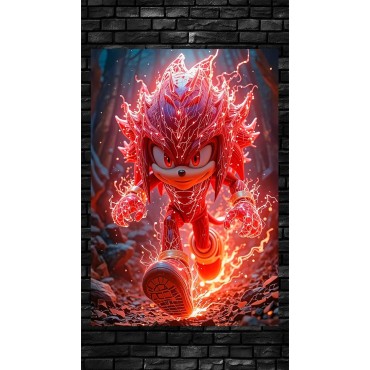 Placa Decorativa Knucles Sonic Metálica Cuadro Póster HD