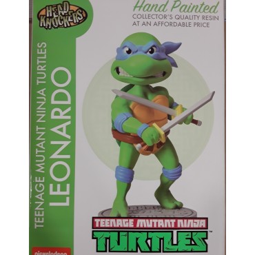 Figura Leonardo TMNT Las Tortugas Ninja Head Knockers 16,5 cms