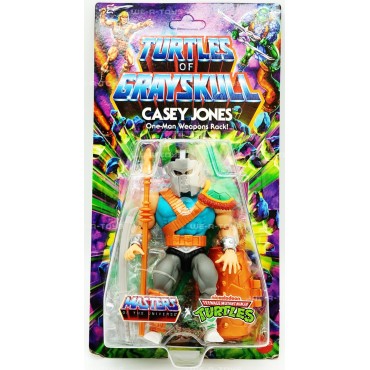Figura Casey Jones MOTU X TMNT Turtles Of Grayskull Masters Of The Universe Teenage Mutant Ninja Turtles Articulada 14 cms